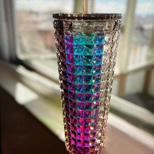 Tumbler - Multicolored Gem w/Straw 24oz